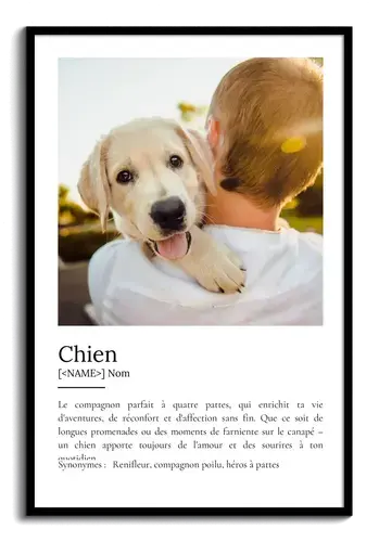 Poster Définition Personnalisé Chien - Créez votre propre hommage canin