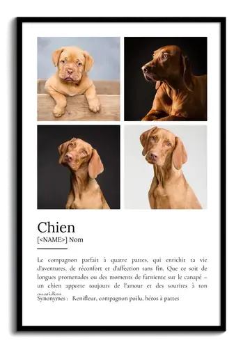 Poster Définition Personnalisé Chien - Créez votre propre hommage canin