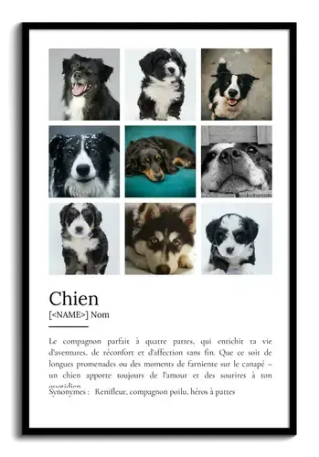 Poster Définition Personnalisé Chien - Créez votre propre hommage canin