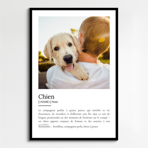 Poster Définition Personnalisé Chien - Créez votre propre hommage canin