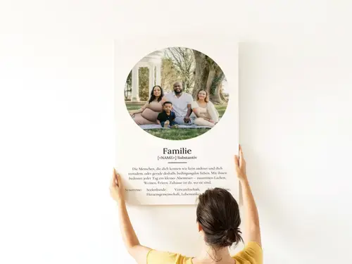 Definitionsposter Familie – Duden-Stil, personalisierbar
