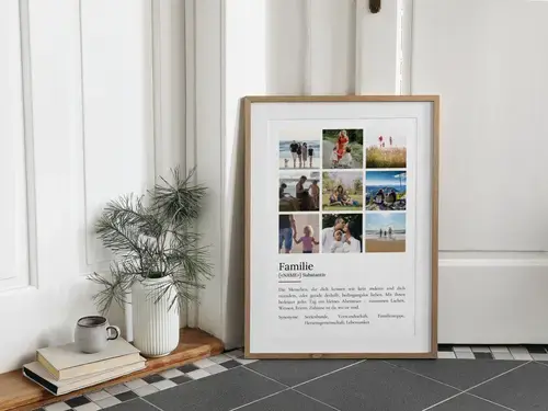 Definitionsposter Familie – Duden-Stil, personalisierbar