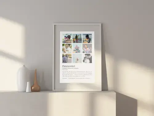 Definitionsposter Patenonkel personalisierbar