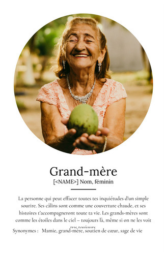 Poster Définition Personnalisé pour Mamie - Cadeau Unique avec Vos Photos