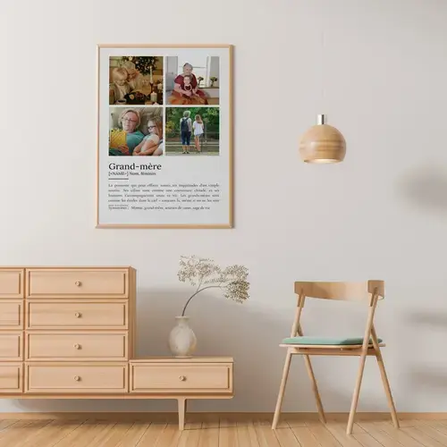Poster de définition personnalisé 'Mamie'