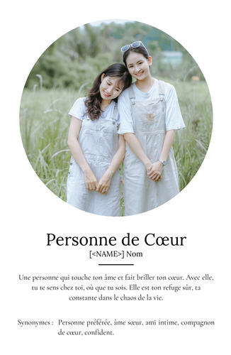 Création personnalisée: Définition Photo Poster 'Personne Chère' pour cadeau unique