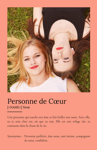 Création personnalisée: Définition Photo Poster 'Personne Chère' pour cadeau unique