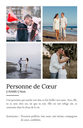 Création personnalisée: Définition Photo Poster 'Personne Chère' pour cadeau unique