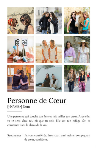 Création personnalisée: Définition Photo Poster 'Personne Chère' pour cadeau unique