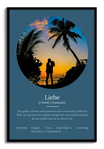 Definitions-Poster 'Liebe' im Duden-Stil personalisiert