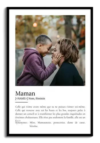 Créez un Poster Définition personnalisé 'Mama' avec vos photos et texte