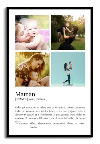 Créez un Poster Définition personnalisé 'Mama' avec vos photos et texte