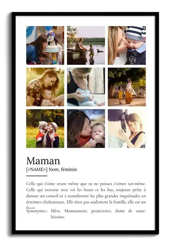 Créez un Poster Définition personnalisé 'Mama' avec vos photos et texte