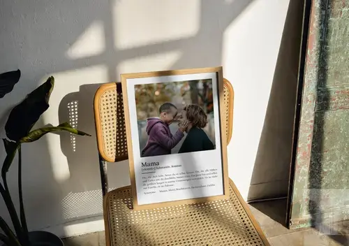 Definitionsposter "Mama" mit individuellem Foto(s)