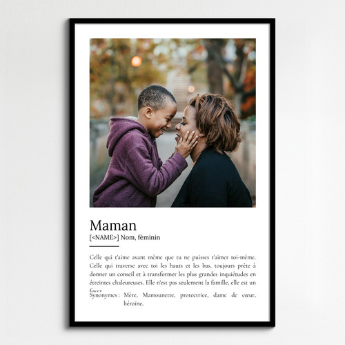 Créez un Poster Définition personnalisé 'Mama' avec vos photos et texte