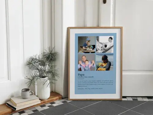 Affiche Définition Papa personnalisable