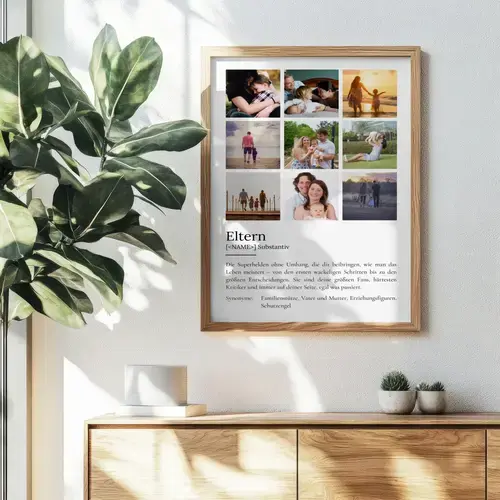 Definitionsposter Eltern personalisierbar