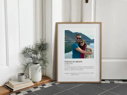 Poster Définition Personnalisé "Frères et Sœurs"