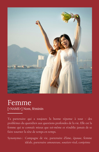 Poster Définition Personnalisé: Épouse - Offrez un Souvenir Unique!