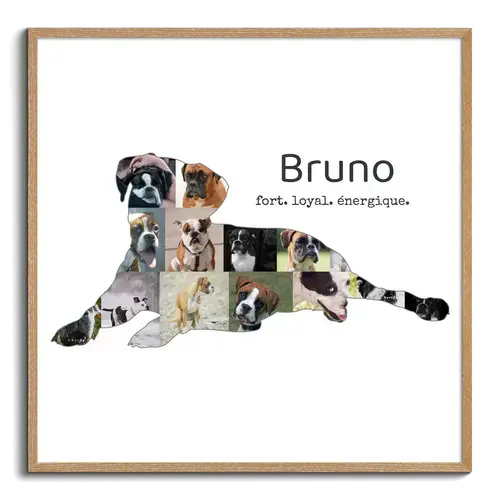 Collage Photo Personnalisée Boxer - Créez votre Souvenir Canin