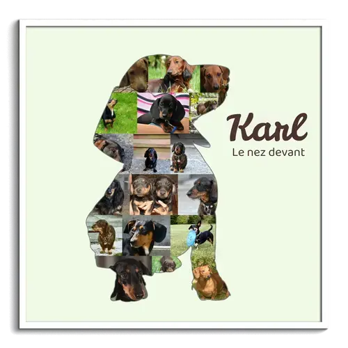 Collage photo Dackel: Créez un souvenir unique avec vos propres images et texte