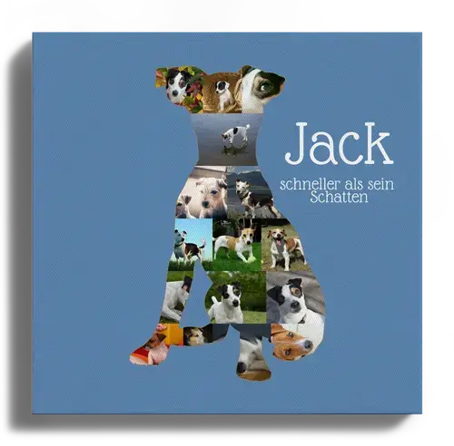 Jack Russell Terrier Fotocollage mit individuellem Text