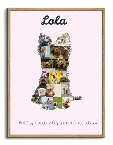 Collage Photo Silhouette Yorkshire Terrier - Créez un Souvenir Unique
