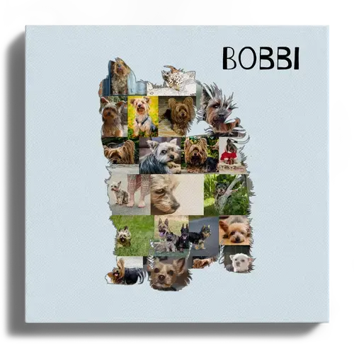 Collage Photo Silhouette Yorkshire Terrier - Créez un Souvenir Unique