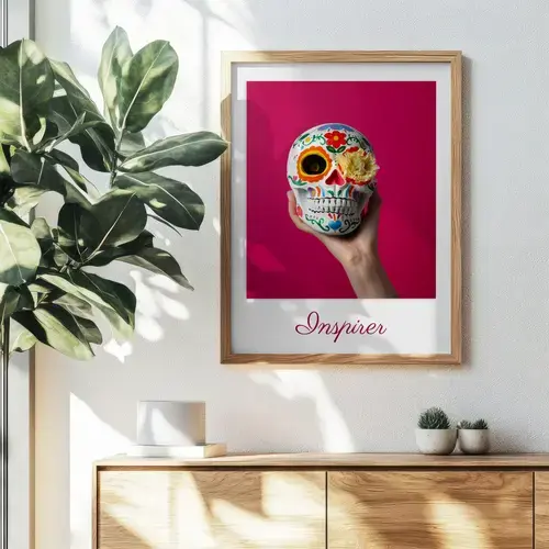 Poster personnalisé Crâne artistique