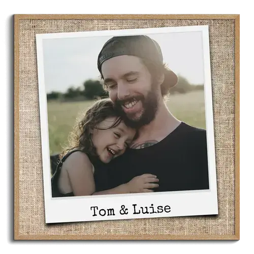 Photo portrait individuelle comme polaroid sur poster ou aluminium Dibond