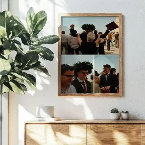 Fotocollage Abschlussfeier mit Text