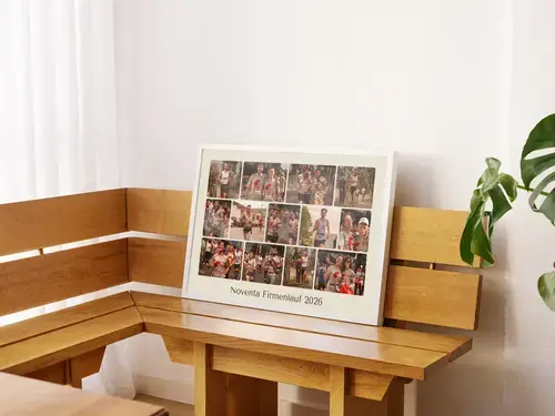 Firmenlauf-Fotocollage mit Text