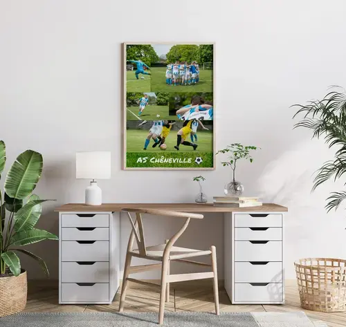 Collage photo football avec texte
