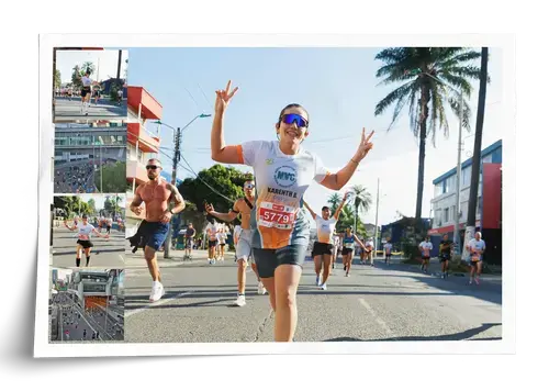 Marathon-Fotocollage für Rennmomente