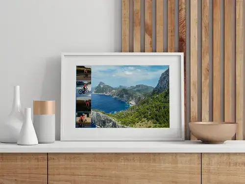 Rennrad-Fotocollage mit individuellem Text