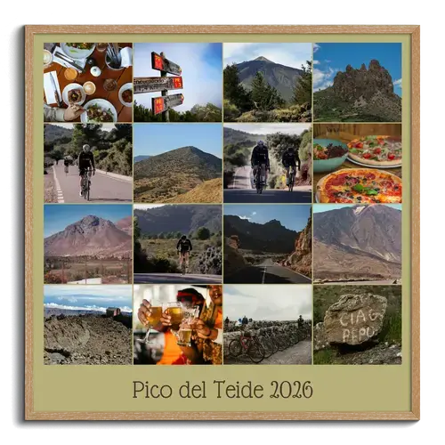 Rennrad-Fotocollage mit individuellem Text