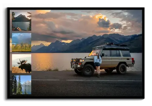 Collage photo road trip avec texte