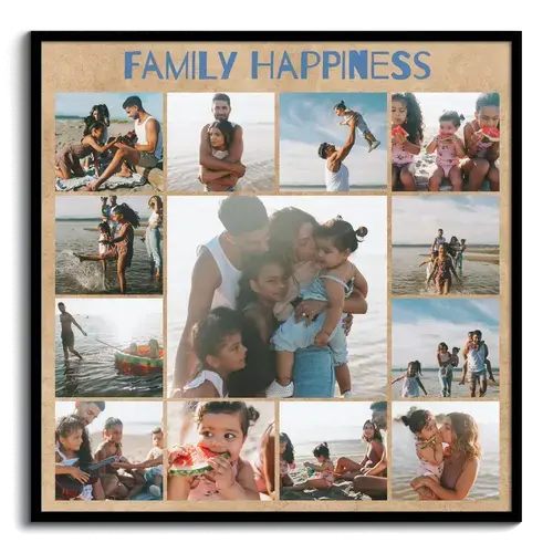 Familien-Collagen mit individuellem Text