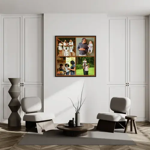 Familienfoto-Collage mit Vorlagen und Textoption