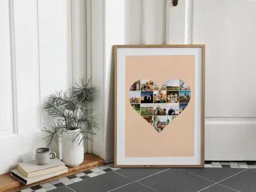 Familienfoto-Collage mit Vorlagen und Textoption