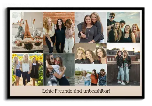 Freundschaft-Collage mit Zitat für beste Freunde