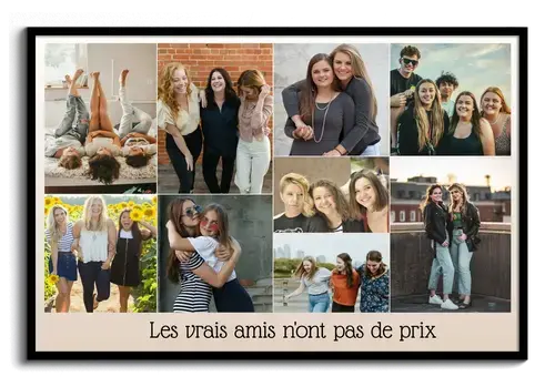 Collage Photo Amitié Personnalisée - Cadeau Amies