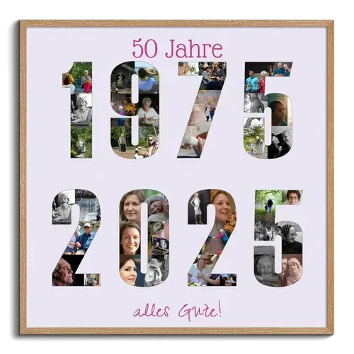 Fotocollage Jubiläumszahlen 50 Jahre Alles Gute