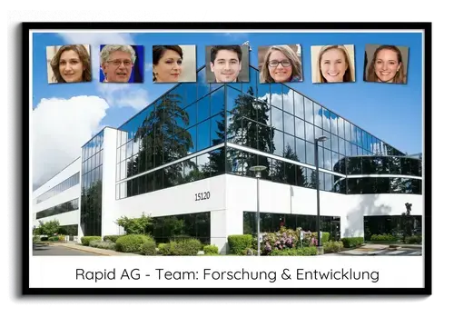 Bilder der Mitarbeiter auf Fotocollage fuer Unternehmen