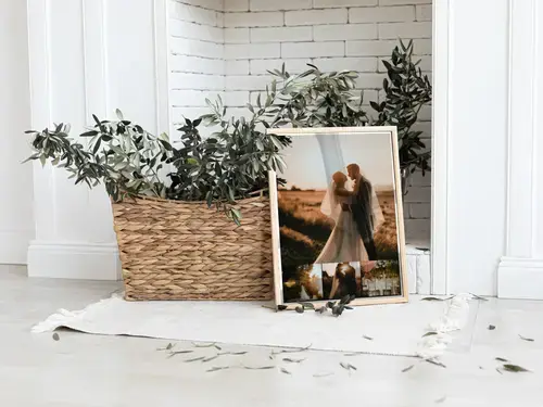 Personalisierte Hochzeitscollage als Wandbild