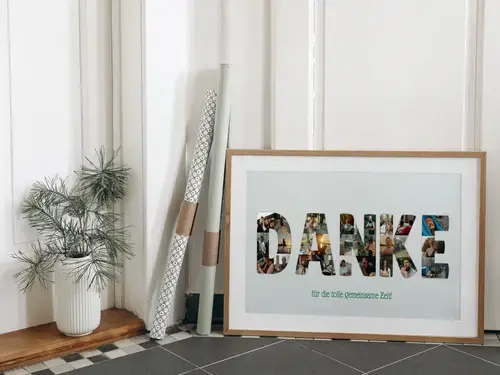 Fotocollage Poster "DANKE" personalisierbar