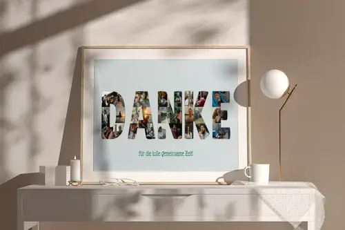 Fotocollage Poster "DANKE" personalisierbar