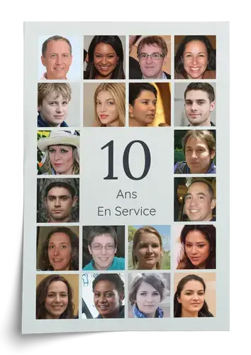 Créez votre collage photo 10 ans: nom, message, 20-80 photos — entreprise, mariage, couple Créez votre collage photo 10 ans: nom, message, 20-80 photos — entreprise, mariage, couple