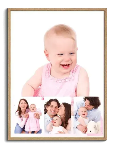 Beau photomontage a partir de photos de bebe en souvenir