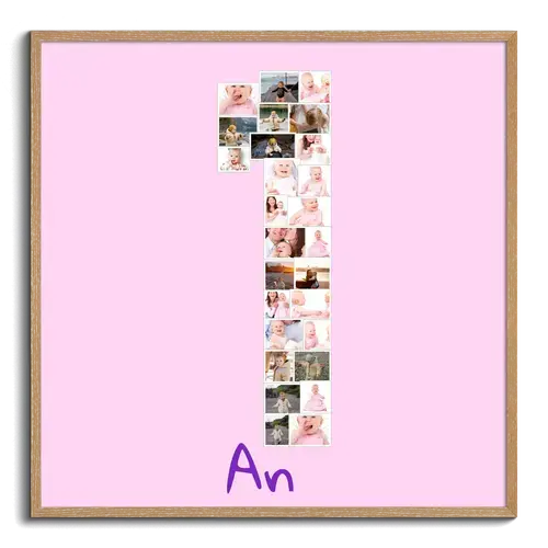Collage 1er Anniversaire: Création Personnalisée avec Photos et Texte